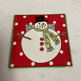 Ceramic Snowman Plate