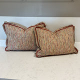 Pair of Custom Multi-Color Pillows