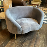 Gray Velvet Accent Chair