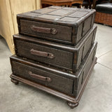 Stacked Trunk End Table