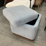 Small Blue Storage Ottoman