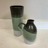 Gray/Green 2 pc Pottery Set