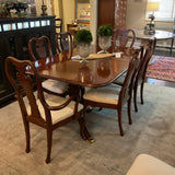 Table, 2 Leaves, 8 Chairs (As Is)