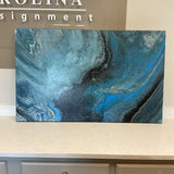 Custom Blue Acrylic Flow Art
