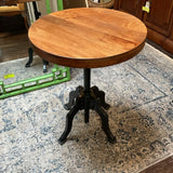 Round Adjustable End Table