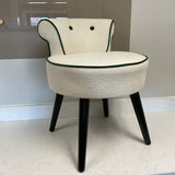 Cream Vanity Seat w/Green Trim