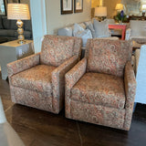 Pair of Bradington-Young Jaxon Swivel Chairs