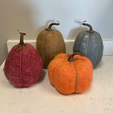 Set of 4 Decorative Pumpkins