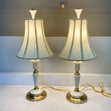 Pair of Lenox Porcelain & Brass Lamps