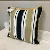 Black and Tan Outdoor Pillow