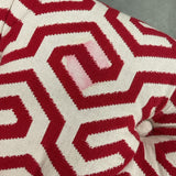 Geometric Red & White Bench