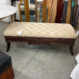 Elephant Carved Bench