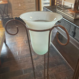 Large Candle Holder with Metal Stand
