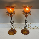Pair of Beaded Lamps