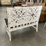 Painted Bench with Cushion