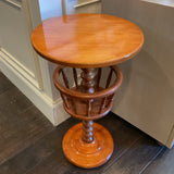 Round End Table w/Basket