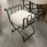 Antique Wrought Iron Savonarola Bench