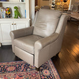 Bassett Leather Power Recliner with Adjustable Headrest (R)