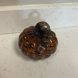 Harvest Swirl Glass Pumpkin