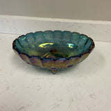 Carnival Glass Footed Bowl