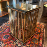 Bamboo End Table with Stone Top