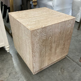 NEW Wood Cube End Table