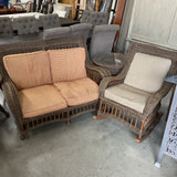 Ethan Allen 5 Pc Wicker Set