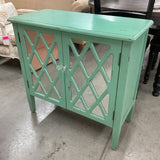 Teal 2 Door Cabinet As Is