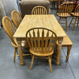 Table, 4 Chairs & Bench