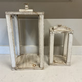 Set of 2 Wood Lanterns