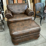 La-Z-Boy Leather Chair and Ottoman