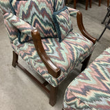 Flamestitch Chair & Ottoman