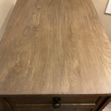 Bassett End Table w/Glass Shelves