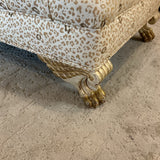 Leopard Tufted Ottoman