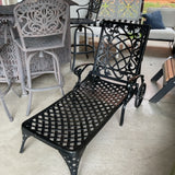 Cast Aluminum Chaise Lounge with Cushion