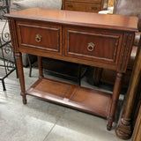 Ethan Allen 2 Drawer Bamboo Console