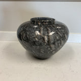 Gray and Gold Glass Vase