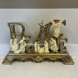 Peace Nativity on Pedestal