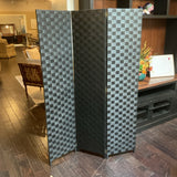 Black Woven 3 Panel Room Divider