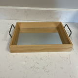Wooden Mirrored Tray
