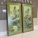 Pair of Chinese Village Jade Cave Prints