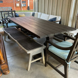 Hampton Outdoor by Arhaus Table, 2 Benches and 2 Chairs (R)