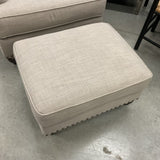 Bassett Gray Chair & Ottoman
