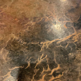48" Copper Table with Metal Base