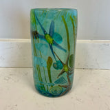 Blue and Green Glass Vase