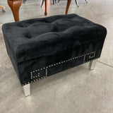 Haverty's Black Storage Ottoman