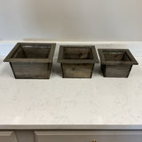 Set of 3 Square Wooden Planters