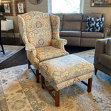 Wingback with Ottoman (As Is)
