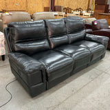 Black Leather Power Reclining Sofa