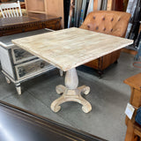 Square Wood Pedestal Table